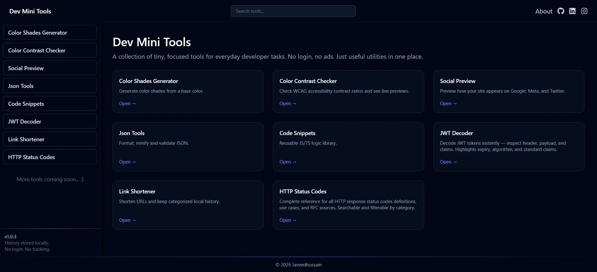 Dev Mini Tools